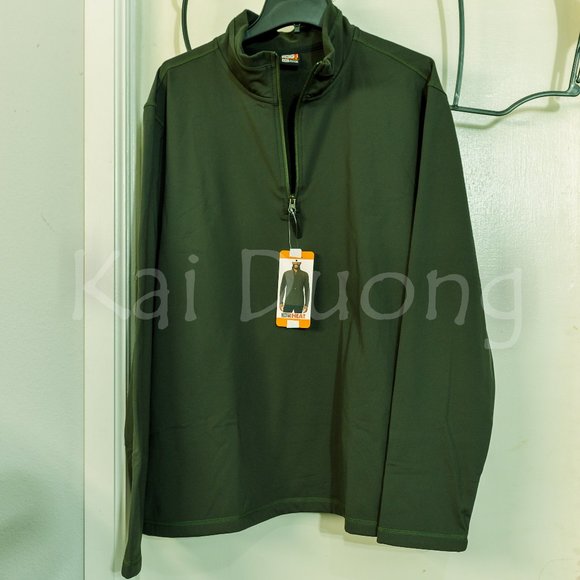 32 degrees Heat Men's Tech 1/4 zip Pullover‎ GREEN - Picture 1 of 5